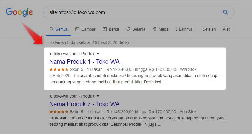 Website Toko Online WhatsApp SEO Friendly