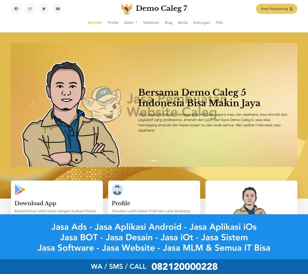 TERBAIK! Jasa Pembuatan Website Caleg MURAH Garansi Selamanya