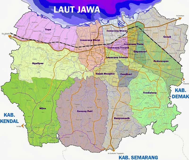 Peta Kecamatan Kota Semarang