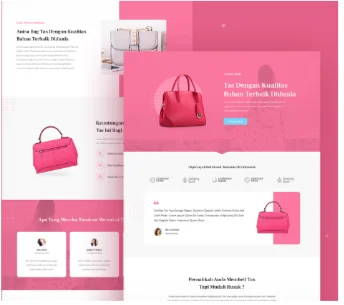 Demo Landing Page Desain Tas Branded