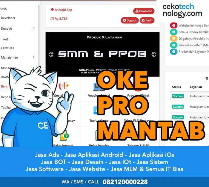 Pembuatan Website Pulsa Otomatis